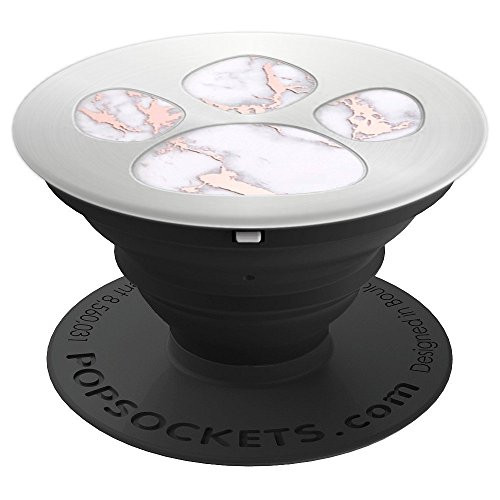 Paw Print Grip - Golden Rose Marbled And Steel Design - PopSockets Grip and Stand for Phones and Tablets Paw Print Grip - Golden Rose Marbled And Steel Design - PopSockets Grip and Stand for Phones and Tablets