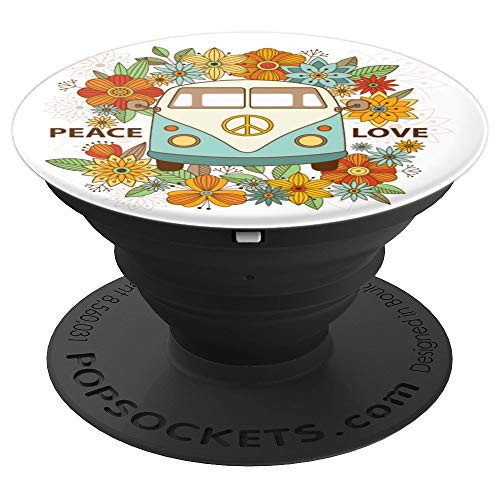 Peace and love - Hippie - PopSockets Grip and Stand for Phones and Tablets