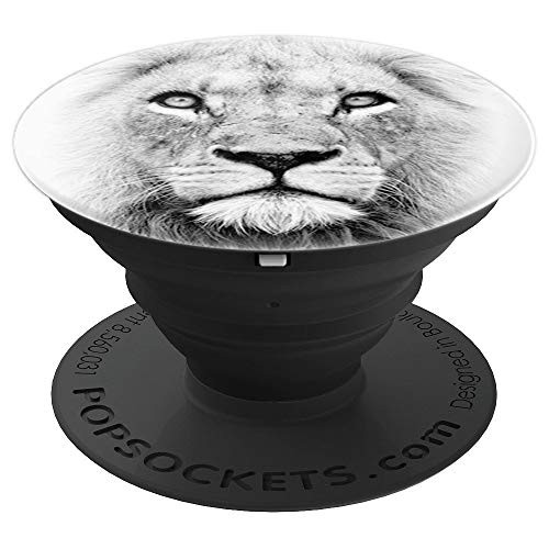White Lion Face Big Cat Lover Phone Accessories Gift - PopSockets Grip and Stand for Phones and Tablets White Lion Face Big Cat Lover Phone Accessories Gift - PopSockets Grip and Stand for Phones and Tablets
