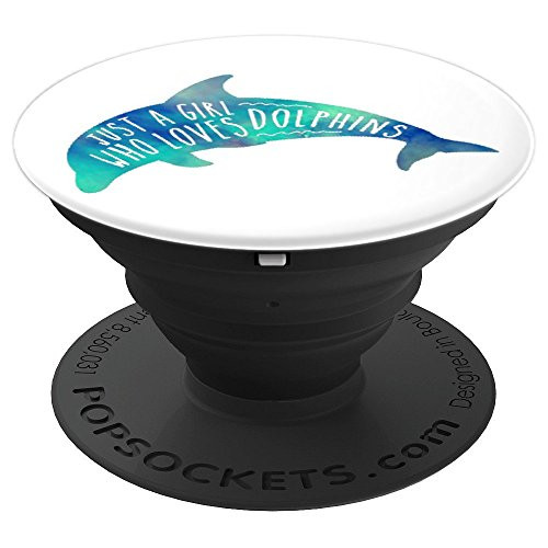 Just a Girl Who Loves Dolphins - Dolphin Lover Gift - PopSockets Grip and Stand for Phones and Tablets