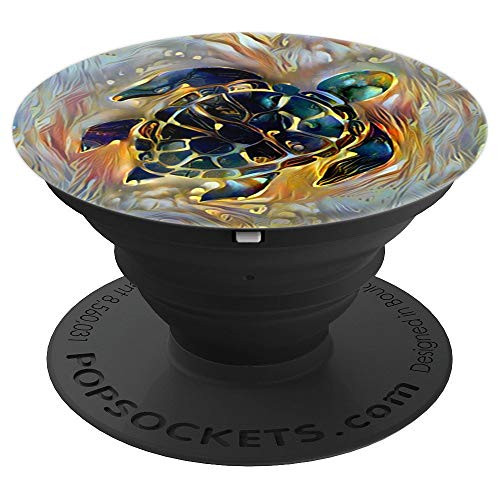 Phone Grip Sea Turtle Watercolor - Artistic Paint Design - PopSockets Grip and Stand for Phones and Tablets