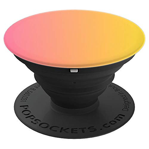 Pink, Orange, Yellow, Ombre Sky, Gradient, Warm & Cute - PopSockets Grip and Stand for Phones and Tablets