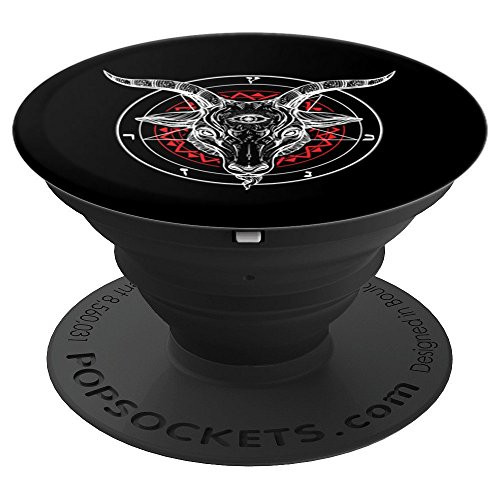 Satan Goat Baphomet Circle Satanic Church - PopSockets Grip and Stand for Phones and Tablets