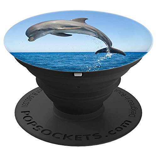 Blue Dolphin Jumping Dolphin Lover Sea Ocean Gift - PopSockets Grip and Stand for Phones and Tablets