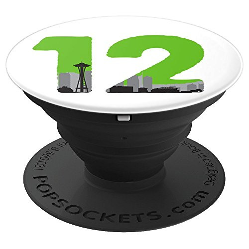 12 Seattle Sports Fan Skyline - PopSockets Grip and Stand for Phones and Tablets