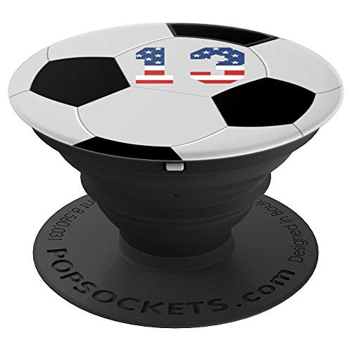 Soccer ball number 13 with American USA flag phone stand - PopSockets Grip and Stand for Phones and Tablets Soccer ball number 13 with American USA flag phone stand - PopSockets Grip and Stand for Phones and Tablets