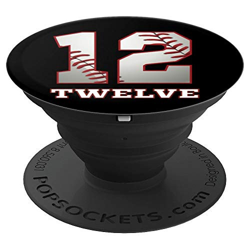 Baseball Number 12 Player No 12 - PopSockets Grip and Stand for Phones and Tablets
