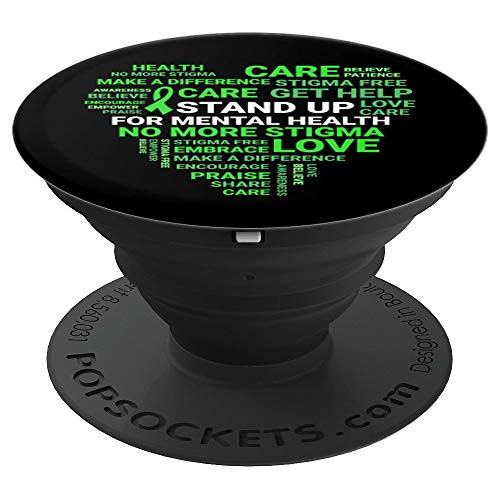 Mental Health Awareness Suicide Prevention Green Ribbon - PopSockets Grip and Stand for Phones and Tablets Mental Health Awareness Suicide Prevention Green Ribbon - PopSockets Grip and Stand for Phones and Tablets