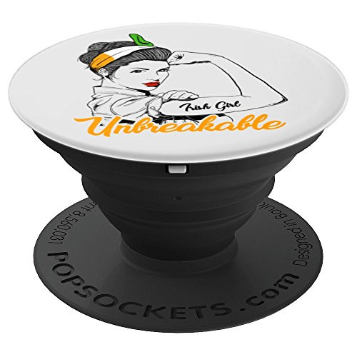 IRISH GIRL Strong Irish Woman Gift Ireland Flag - PopSockets Grip and Stand for Phones and Tablets