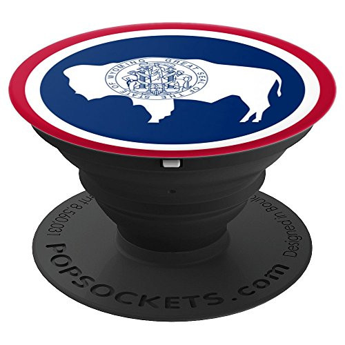 Wyoming Flag Pop Socket - PopSockets Grip and Stand for Phones and Tablets