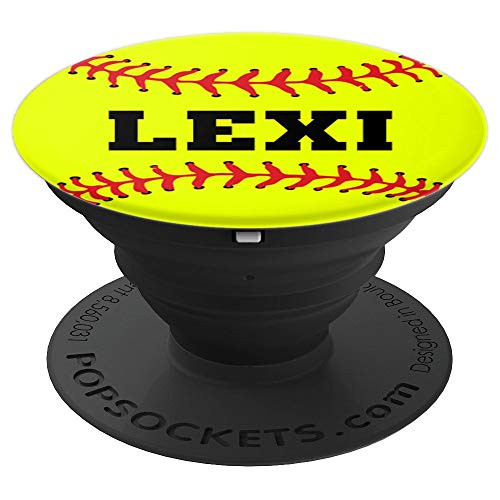 LEXI Softball Catcher & Pitcher Personalized Name Gift - PopSockets Grip and Stand for Phones and Tablets