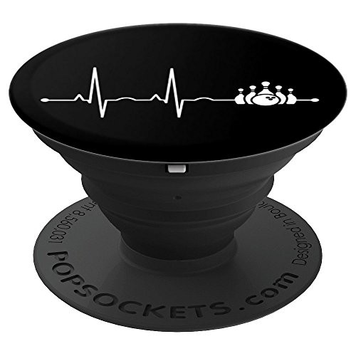 Bowling Heartbeat Bowler Gift - PopSockets Grip and Stand for Phones and Tablets