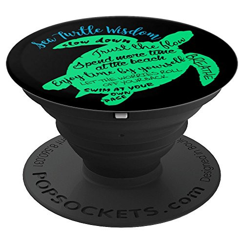 Green Sea Turtle Hawaiian Honu Wisdom - PopSockets Grip and Stand for Phones and Tablets
