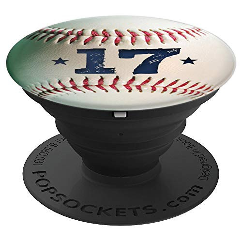 Personalized Baseball Jersey Number 17 player seventeen - PopSockets Grip and Stand for Phones and Tablets Personalized Baseball Jersey Number 17 player seventeen - PopSockets Grip and Stand for Phones and Tablets