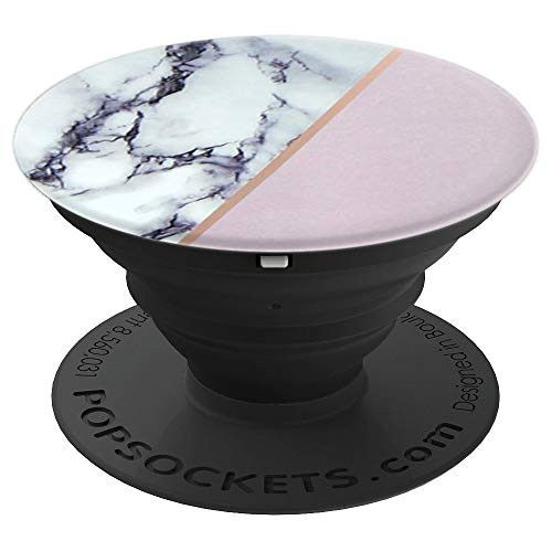Pink and Marble Pop Mount Socket Phone Grip - PopSockets Grip and Stand for Phones and Tablets