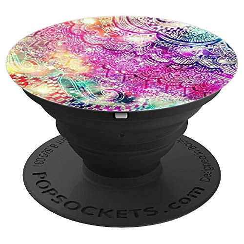 Pink Stars Galaxy Mandala Pop Mount Socket Phone Grip - PopSockets Grip and Stand for Phones and Tablets