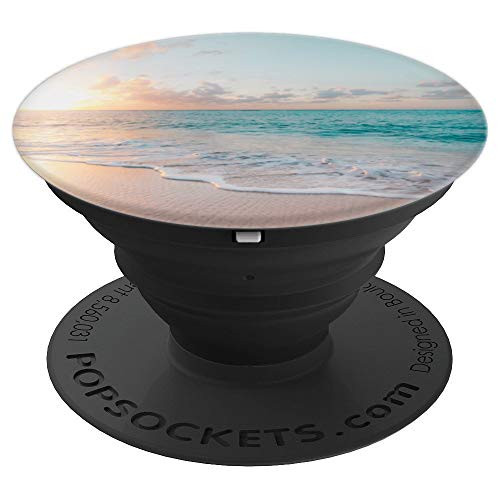 Tropical Beach Wave Sunset Vacation Paradise Travel Relax - PopSockets Grip and Stand for Phones and Tablets