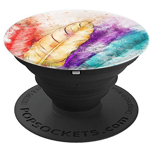 Feather Design Cell Phone Button Holder Pop Up Hand Grips - PopSockets Grip and Stand for Phones and Tablets Feather Design Cell Phone Button Holder Pop Up Hand Grips - PopSockets Grip and Stand for Phones and Tablets