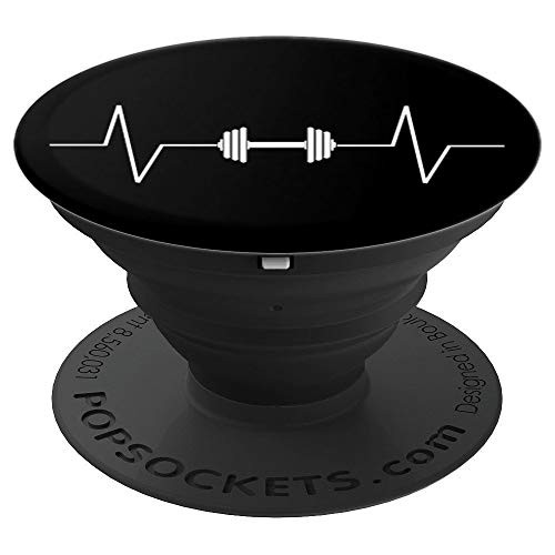 Weightlifting Dumbbell Heartbeat EKG Pulse Gift - PopSockets Grip and Stand for Phones and Tablets Weightlifting Dumbbell Heartbeat EKG Pulse Gift - PopSockets Grip and Stand for Phones and Tablets