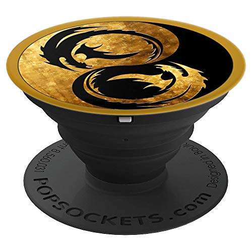 Yin Yang Gold Dragon - PopSockets Grip and Stand for Phones and Tablets