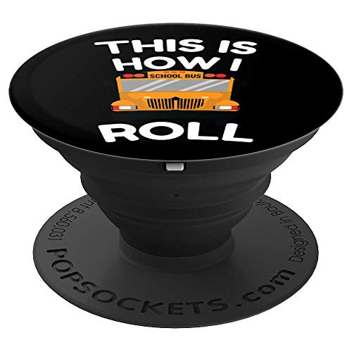 Funny School Bus Driver | Gift Students School Kids | Yellow - PopSockets Grip and Stand for Phones and Tablets