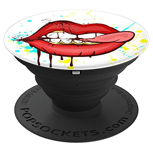 Cool Colorful Lips Pop Socket - PopSockets Grip and Stand for Phones and Tablets