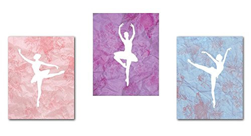 Ballerina Decor 08x10 Inch Print, Ballet Dancer Collection, Ballerina Silhouette, Wall Art Prints, Kid's Room Decor, Gender Neutral Nursery Decor, Baby Room, Ballet Decor, Girl's Room Decor