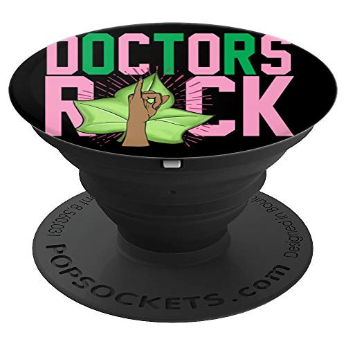 1908 - Pink and Green - AKA Doctor - Sorority Gifts - PopSockets Grip and Stand for Phones and Tablets