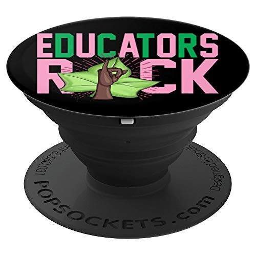 1908 - Pink and Green - AKA Educator - Sorority Gifts - PopSockets Grip and Stand for Phones and Tablets