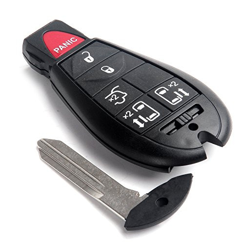 SCITOO Replacement fit for 1X Uncut 6 Buttons Keyless Entry Remote Car Key Fob 2008-2014 Chrysler Town Country/Dodge Grand Caravan M3N5WY783X IYZ-C01C