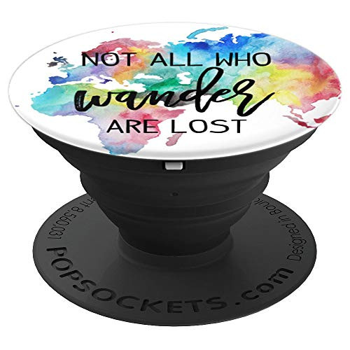 Travel Lover Watercolor Globe Wanderlust - PopSockets Grip and Stand for Phones and Tablets