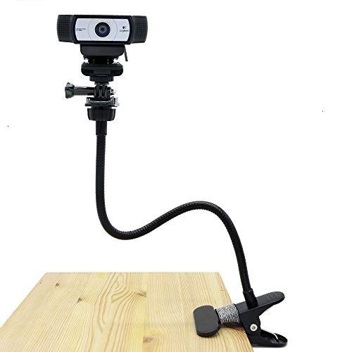 Desk Mount Webcam, Webcam Flexible Mount Clamp Gooseneck Stand for for Logitech Webcam Brio 4K, C925e,C922x,C922,C930e,C930,C920,C615-15 inches