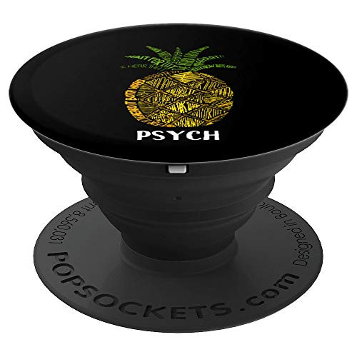 Psych Pineapple Cute Typography Pop Socket - PopSockets Grip and Stand for Phones and Tablets