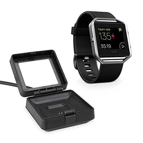 BoxWave Fitbit Blaze Stand and Mount, [Dock] Desktop Syncing and Charging Cradle for Fitbit Blaze - Jet Black