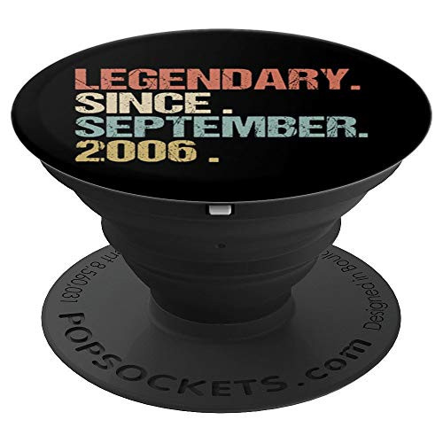 12th Birthday Gift Legendary Since September 2006 Retro - PopSockets Grip and Stand for Phones and Tablets