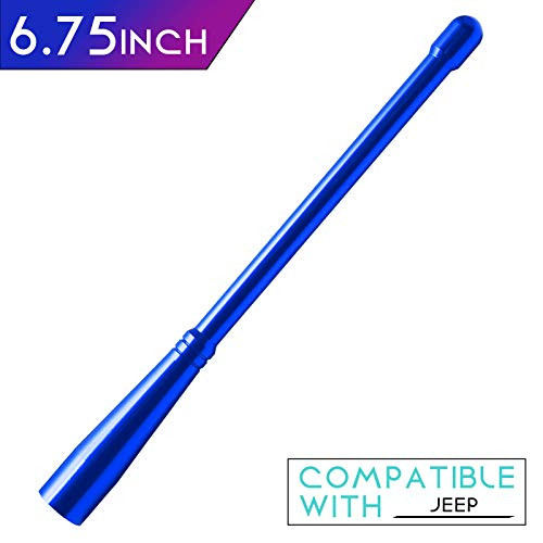 Elitezip Replacement Antenna for Jeep JK Wrangler 2007-2017 | Optimized AM/FM Reception with Tough Material | 6.75 Inches - Navy Blue