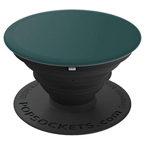 Dark Slate Gray Green Grey Color Solid Hue Plain - PopSockets Grip and Stand for Phones and Tablets