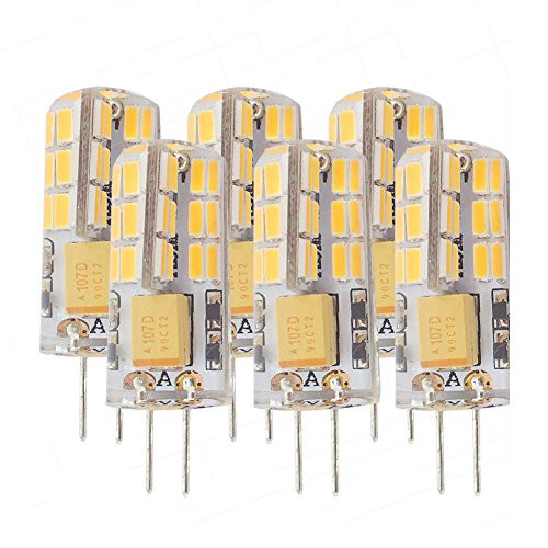 Ashialight LED G4 Light Bulbs-Daylight,12 Volt LED,G4 Bi-pin Base,AC/DC 12V, Equal 20 Watt Halogen Bulb, Replaces T3/T4 JC Type 20 Watt 12 Volt G4 Clear Light Bulb (Non-dimmable)