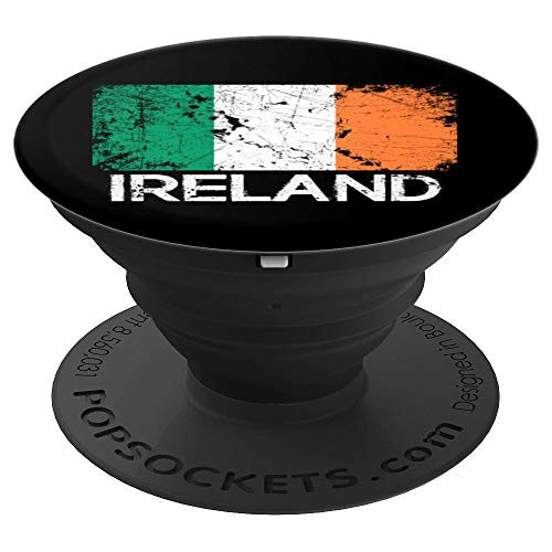 Irish Flag Design | Vintage Made In Ireland Gift - PopSockets Grip and Stand for Phones and Tablets