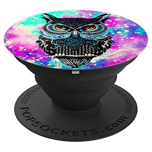Pop Socket Night Black Owl Star Back Phone Grip Stand - PopSockets Grip and Stand for Phones and Tablets
