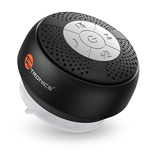 TaoTronics Bluetooth Shower Speaker, Waterproof Portable Wireless Shower Speaker (Crisp Sound, Build-in Microphone for Hands-Free Calling)