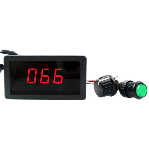 uniquegoods 6V 12V 24V Digital Display LED DC Motor Speed Controller PWM Stepless Speed Control Switch HHO Driver - Black CCM5D