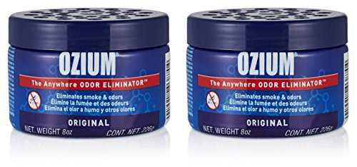 Ozium Smoke & Odor Eliminator 8oz (226g) Gel for Home, Office and Car Air Freshener, Original Scent (2 Pack)