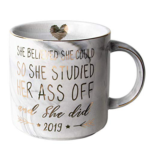 Vilight Congratulations Gifts and 2019 Graduation Gifts for Her - She Believed she could So She Did - Marble Ceramic Coffee Mug 11oz Vilight Congratulations Gifts and 2019 Graduation Gifts for Her - She Believed she could So She Did - Marble Ceramic Coffee Mug 11oz