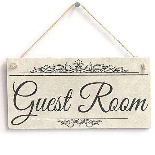 Meijiafei Guest Room - Rustic PVC Sign Plaque 10"x5"