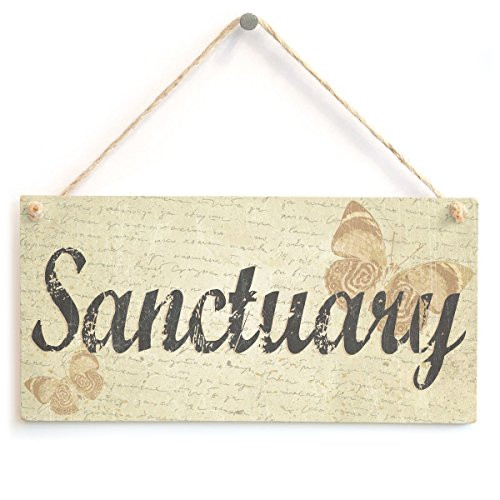 Meijiafei Sanctuary - Vintage Home Decor Sign Plaque 10"x5"