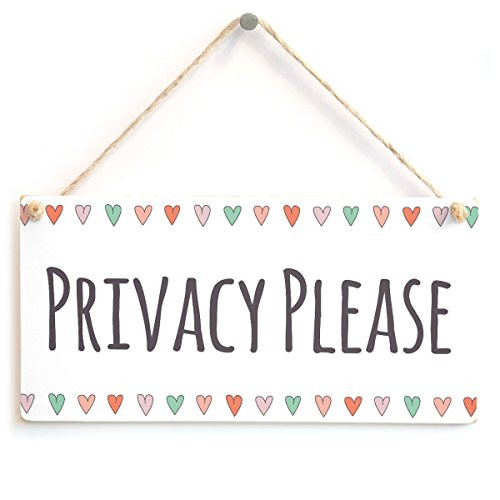 Meijiafei Privacy Please - Functional Hanging Door Sign 10" X 5"