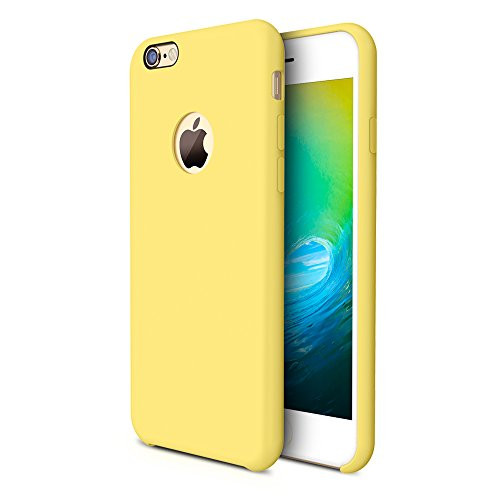 TORRAS [Love Series] iPhone 6S Case/iPhone 6 Case, Liquid Silicone Rubber Shockproof Case with Soft Microfiber Cloth Cushion Compatible with iPhone 6 / 6S, Yellow