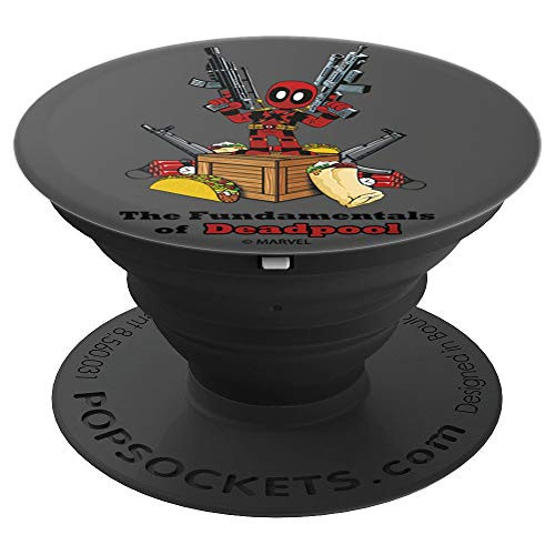 Marvel Deadpool Fundamentals Weapons And Food - PopSockets Grip and Stand for Phones and Tablets