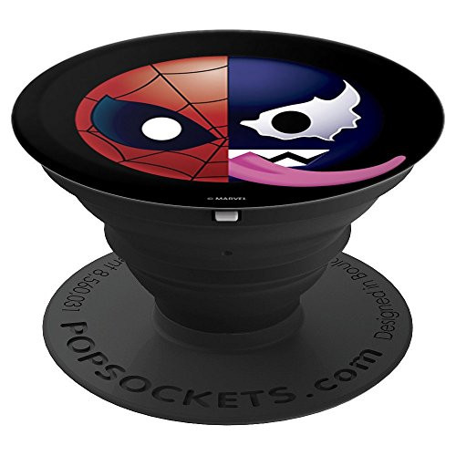 Marvel Spiderman Half Spidey Half Venom Emoji - PopSockets Grip and Stand for Phones and Tablets
